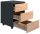 VCM my office Dalosa Rollcontainer anthrazit, eiche 3 Auszüge 39,0 x 45,0 x 55,0 cm