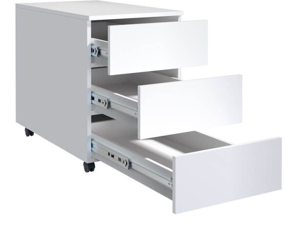 VCM my office Dalosa Rollcontainer weiß 3 Auszüge 39,0 x 70,0 x 55,0 cm