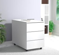VCM my office Dalosa Rollcontainer weiß 3 Auszüge 39,0 x 70,0 x 55,0 cm