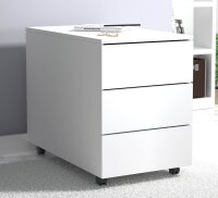 VCM my office Dalosa Rollcontainer weiß 3 Auszüge 39,0 x 70,0 x 55,0 cm