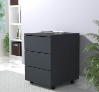 VCM my office Dalosa Rollcontainer anthrazit 3 Auszüge 39,0 x 45,0 x 55,0 cm