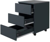 VCM my office Dalosa Rollcontainer anthrazit 3 Auszüge 39,0 x 45,0 x 55,0 cm