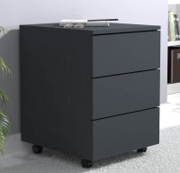VCM my office Dalosa Rollcontainer anthrazit 3 Auszüge 39,0 x 45,0 x 55,0 cm