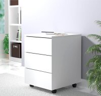 VCM my office Dalosa Rollcontainer weiß 3 Auszüge 39,0 x 45,0 x 55,0 cm