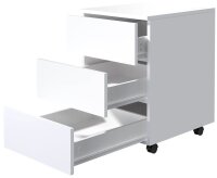 VCM my office Dalosa Rollcontainer weiß 3 Auszüge 39,0 x 45,0 x 55,0 cm