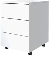 VCM my office Dalosa Rollcontainer weiß 3 Auszüge 39,0 x 45,0 x 55,0 cm