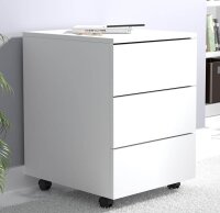 VCM my office Dalosa Rollcontainer weiß 3 Auszüge 39,0 x 45,0 x 55,0 cm
