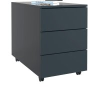 VCM my office Dalosa Rollcontainer anthrazit 3 Auszüge 39,0 x 70,0 x 55,0 cm