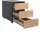VCM my office Dalosa Rollcontainer anthrazit, eiche 3 Auszüge 39,0 x 70,0 x 55,0 cm