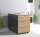 VCM my office Dalosa Rollcontainer anthrazit, eiche 3 Auszüge 39,0 x 70,0 x 55,0 cm