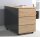 VCM my office Dalosa Rollcontainer anthrazit, eiche 3 Auszüge 39,0 x 70,0 x 55,0 cm