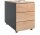 VCM my office Dalosa Rollcontainer anthrazit, eiche 3 Auszüge 39,0 x 70,0 x 55,0 cm