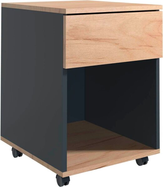 VCM my office Dasola Rollcontainer anthrazit, eiche 1 Auszug 39,0 x 45,0 x 55,0 cm