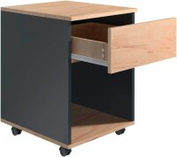 VCM my office Dasola Rollcontainer anthrazit, eiche 1 Auszug 39,0 x 45,0 x 55,0 cm
