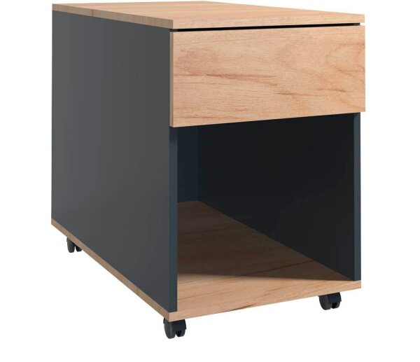 VCM my office Dasola Rollcontainer anthrazit, eiche 1 Auszug 39,0 x 70,0 x 55,0 cm