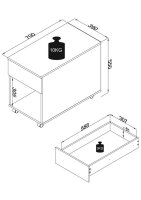 VCM my office Dasola Rollcontainer anthrazit 1 Auszug...