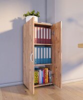 VCM my office Aktenschrank Ulas, 918432 eiche 2 Fachböden 49,0 x 34,0 x 108,0 cm