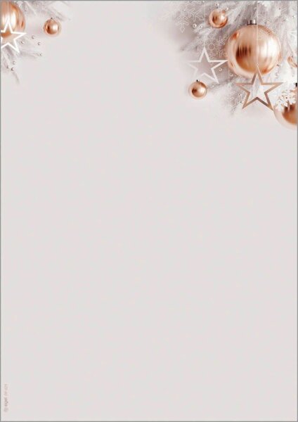 SIGEL Weihnachtsbriefpapier Christmas in rose-gold Motiv DIN A4 90 g/qm 100 Blat