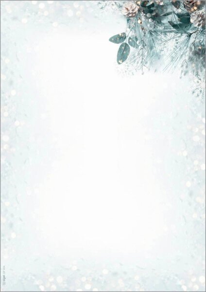 SIGEL Weihnachtsbriefpapier Eukalyptus magic Motiv DIN A4 90 g/qm 100 Blatt