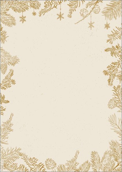 SIGEL Weihnachtsbriefpapier Golden Christmas Motiv DIN A4 90 g/qm 100 Blatt