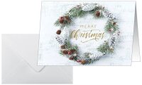 SIGEL Weihnachtskarten Christmas wreath DS089 DIN A6