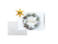 SIGEL Weihnachtskarten Christmas wreath DS089 DIN A6