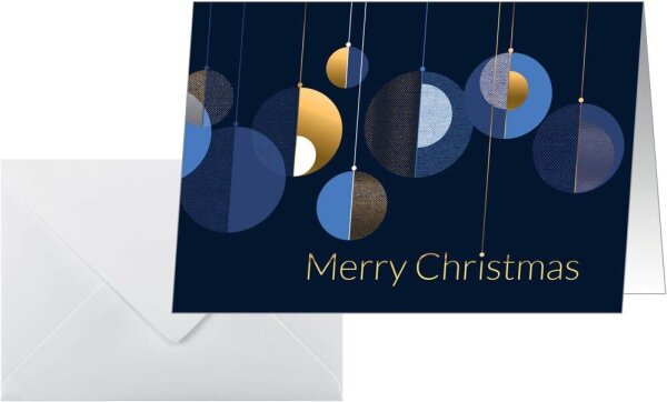 25 SIGEL Weihnachtskarten Graphic Christmas Balls DIN A6