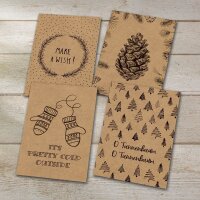 SIGEL Weihnachtspostkarten-Set Natural Christmas 24 Stück DS700 DIN A6