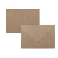 24 SIGEL Briefumschläge aus braunem Kraftpapier DIN...