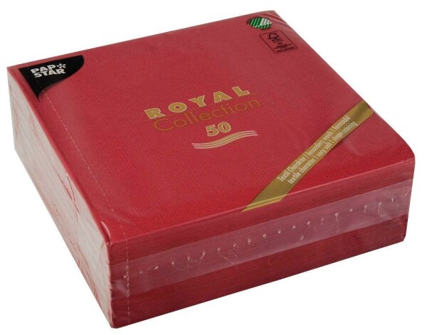 PAPSTAR Servietten bordeaux 3-lagig 40,0 x 40,0 cm, 50 St.