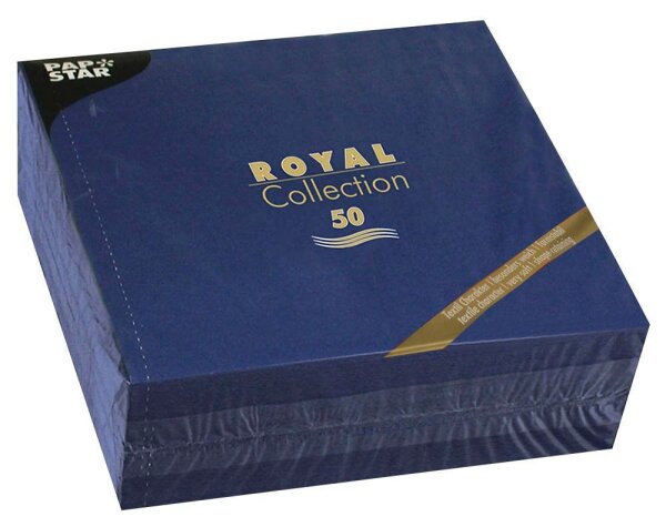 PAPSTAR Servietten dunkelblau 3-lagig 40,0 x 40,0 cm, 50 St.
