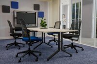Nowy Styl Bürostuhl WITHME Stoff rot, Gestell schwarz
