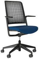 Nowy Styl Bürostuhl WITHME Stoff blau, Gestell schwarz