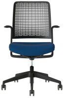 Nowy Styl Bürostuhl WITHME Stoff blau, Gestell schwarz