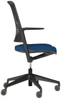 Nowy Styl Bürostuhl WITHME Stoff blau, Gestell schwarz