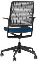 Nowy Styl Bürostuhl WITHME Stoff blau, Gestell schwarz