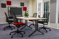 Nowy Styl Bürostuhl WITHME Stoff blau, Gestell schwarz