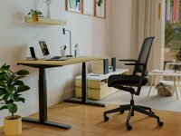 Nowy Styl Bürostuhl WITHME Stoff blau, Gestell schwarz