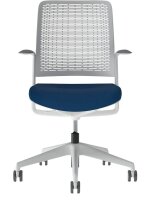 Nowy Styl Bürostuhl WITHME Stoff blau, Gestell grau