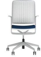 Nowy Styl Bürostuhl WITHME Stoff blau, Gestell grau