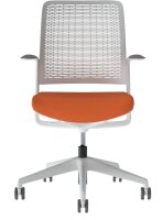 Nowy Styl Bürostuhl WITHME Stoff orange, Gestell grau