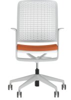 Nowy Styl Bürostuhl WITHME Stoff orange, Gestell grau