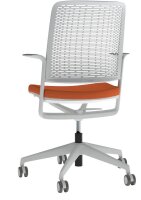 Nowy Styl Bürostuhl WITHME Stoff orange, Gestell grau