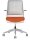 Nowy Styl Bürostuhl WITHME Stoff orange, Gestell grau