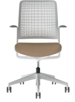 Nowy Styl Bürostuhl WITHME Stoff beige, Gestell grau