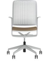 Nowy Styl Bürostuhl WITHME Stoff beige, Gestell grau