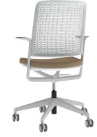 Nowy Styl Bürostuhl WITHME Stoff beige, Gestell grau