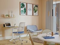 Nowy Styl Bürostuhl WITHME Stoff beige, Gestell grau