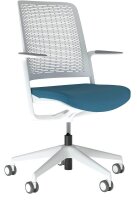 Nowy Styl Bürostuhl WITHME Stoff blau, Gestell grau