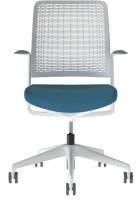 Nowy Styl Bürostuhl WITHME Stoff blau, Gestell grau